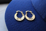 22k Gold Punjabi Nattiyan Minimalist Hoops Pair