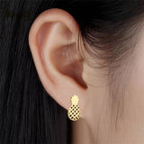 Titanium Gold Pineapple Stud Earrings