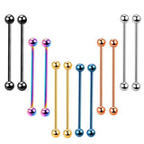 14g Anodized Titanium, Scaffold Barbells Industrial Earrings