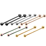 14g Anodized Titanium, Scaffold Barbells Industrial Earrings