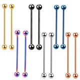 14g Anodized Titanium, Scaffold Barbells Industrial Earrings