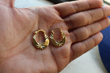 22k Gold Punjabi Nattiyan Minimalist Hoops Pair