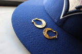 22k Gold Punjabi Nattiyan Minimalist Hoops Pair
