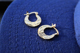 18K Titanium Gold Punjabi Nattiyan Minimalist Waterproof Hoops Pair