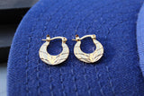 18K Titanium Gold Punjabi Nattiyan Minimalist Waterproof Hoops Pair
