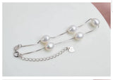 White Natural Freshwater 7mm Pearls Bracelet