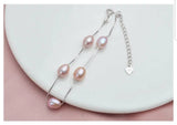Purple Natural Freshwater 7mm Pearls Bracelet