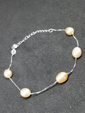Pink Natural Freshwater 7mm Pearls Bracelet