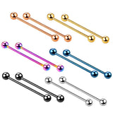 14g Anodized Titanium, Scaffold Barbells Industrial Earrings