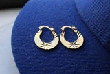 18k Gold Punjabi Nattiyan Minimalist Hoops Pair