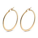 Titanium Large Hoops Pair, Hypoallergenic, Jewellery, 50mm, 60mm
