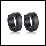 Titanium Gold Snap Back Hoop Earring Pair, Hypoallergenic
