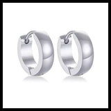 Titanium Gold Snap Back Hoop Earring Pair, Hypoallergenic