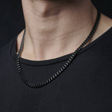 Black Titanium Chain, Black Chain, Chains, Waterproof, Gifts For Men, 5mm Width