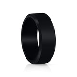 Titanium Black Ring, Hypoallergenic, Black Titanium Ring, Titanium Band