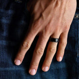 Titanium Black Ring, Hypoallergenic, Black Titanium Ring, Titanium Band