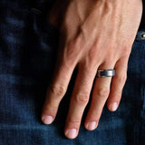 Titanium Silver Ring, Hypoallergenic, Silver Titanium Ring