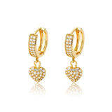 Titanium Gold Snap Back Hoop Earring Pair, Hypoallergenic