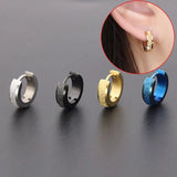 Titanium Gold Snap Back Hoop Earring Pair, Hypoallergenic