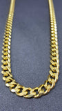 18k Gold Titanium Boxer Cuban Chain