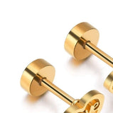 Titanium Gold Heart of Love Screw on Studs Pair, Hypoallergenic