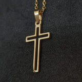 Titanium Cross Chain, Gold Cross Chain, Silver Cross Chain, Men chain