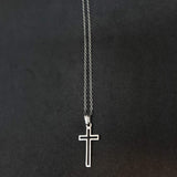 Titanium Cross Chain, Gold Cross Chain, Silver Cross Chain, Men chain