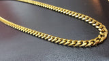 18k Gold Titanium Boxer Cuban Chain
