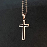 Titanium Cross Chain, Gold Cross Chain, Silver Cross Chain, Men chain