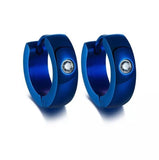 Titanium Gold Snap Back Hoop Earring Pair, Hypoallergenic