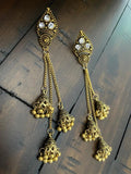 Indian Earrings, Long Hanging Jhumka Earrings, Indian Jewelry