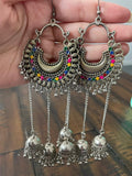 Indian Earrings, Long Hanging Jhumka Earrings, Indian Jewelry