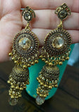 Indian Earrings, Long Hanging Jhumka Earrings, Indian Jewelry