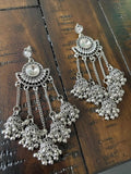 Indian Earrings, Long Hanging Jhumka Earrings, Indian Jewelry