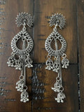 Indian Earrings, Long Hanging Jhumka Earrings, Indian Jewelry