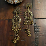 Indian Earrings, Long Hanging Jhumka Earrings, Indian Jewelry