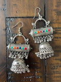 Indian Earrings, Long Hanging Jhumka Earrings, Indian Jewelry