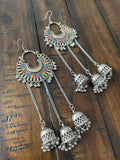 Indian Earrings, Long Hanging Jhumka Earrings, Indian Jewelry