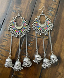 Indian Earrings, Long Hanging Jhumka Earrings, Indian Jewelry