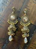 Indian Earrings, Long Hanging Jhumka Earrings, Indian Jewelry