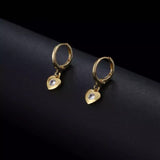 14k Gold Snap Back Hoop Earring Pair, Hypoallergenic