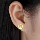 Titanium Gold Earrings, Gold Studs, Earrings, Gold Push Back Earrings