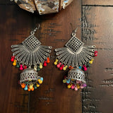 Indian Earrings, Long Hanging Jhumka Earrings, Indian Jewelry