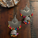 Indian Earrings, Long Hanging Jhumka Earrings, Indian Jewelry