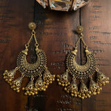 Indian Earrings, Long Hanging Jhumka Earrings, Indian Jewelry