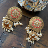 Indian Earrings, Long Hanging Jhumka Earrings, Indian Jewelry