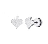 Titanium Gold Earrings, Silver Studs, Earrings, Silver Screw Back Earrings