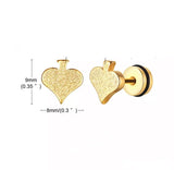 Titanium Gold Earrings, Silver Studs, Earrings, Silver Screw Back Earrings