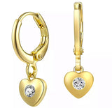 14k Gold Snap Back Hoop Earring Pair, Hypoallergenic