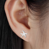 Titanium Silver Earrings, Gold Studs, Earrings, Push Back Earrings